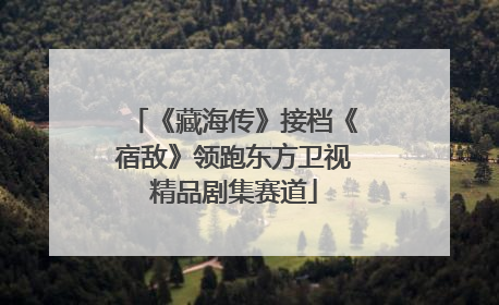 《藏海传》接档《宿敌》领跑东方卫视精品剧集赛道