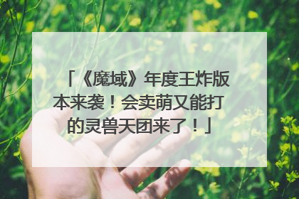 《魔域》年度王炸版本来袭！会卖萌又能打的灵兽天团来了！