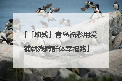 「助残」青岛福彩用爱铺就残障群体幸福路
