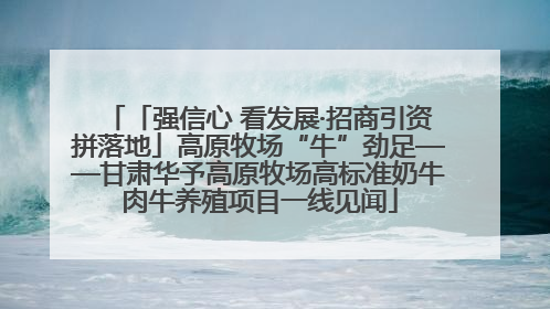 「强信心 看发展·招商引资拼落地」高原牧场“牛”劲足——甘肃华予高原牧场高标准奶牛肉牛养殖项目一线见闻