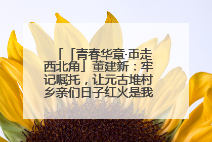 「青春华章·重走西北角」董建新：牢记嘱托，让元古堆村乡亲们日子红火是我最大动力！