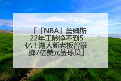 「NBA」詹姆斯22年工龄挣不到5亿！湖人新老板曾豪掷7亿美元签球员