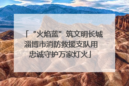 “火焰蓝”筑文明长城 淄博市消防救援支队用忠诚守护万家灯火