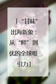“甘味”出海新象：从“鲜”到优的全球吸引力