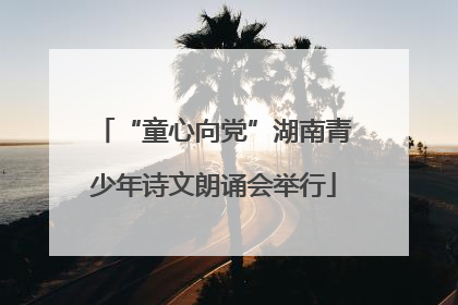 “童心向党”湖南青少年诗文朗诵会举行