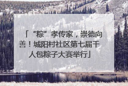 “粽”孝传家，崇德向善！城阳村社区第七届千人包粽子大赛举行