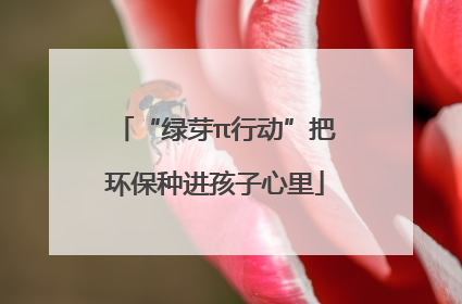“绿芽π行动”把环保种进孩子心里