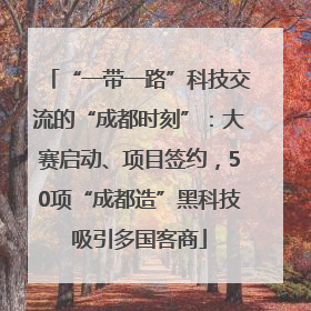 “一带一路”科技交流的“成都时刻”：大赛启动、项目签约，50项“成都造”黑科技吸引多国客商