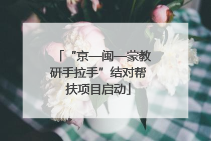 “京—闽—蒙教研手拉手”结对帮扶项目启动