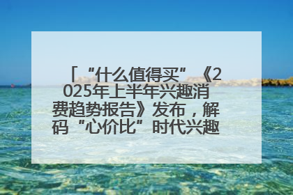 “什么值得买”《2025年上半年兴趣消费趋势报告》发布，解码“心价比”时代兴趣消费新范式