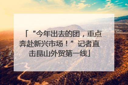 “今年出去的团，重点奔赴新兴市场！”记者直击昆山外贸第一线