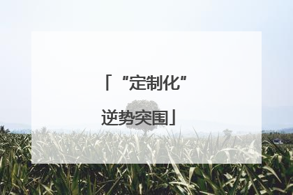 “定制化” 逆势突围