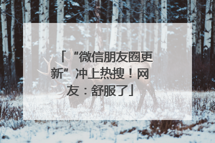 “微信朋友圈更新”冲上热搜！网友：舒服了