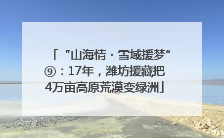 “山海情・雪域援梦”⑨：17年，潍坊援藏把4万亩高原荒漠变绿洲