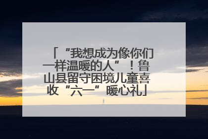 “我想成为像你们一样温暖的人”！鲁山县留守困境儿童喜收“六一”暖心礼