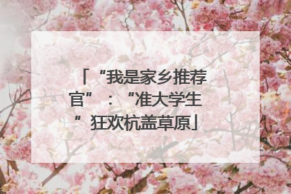 “我是家乡推荐官”：“准大学生”狂欢杭盖草原