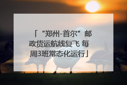 “郑州-首尔”邮政货运航线复飞 每周3班常态化运行
