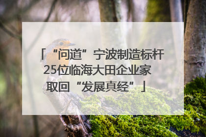“问道”宁波制造标杆 25位临海大田企业家取回“发展真经”