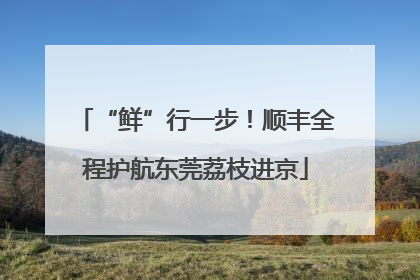 “鲜”行一步！顺丰全程护航东莞荔枝进京