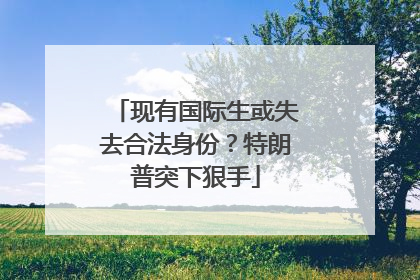 现有国际生或失去合法身份？特朗普突下狠手