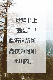 炒鸡节上“整活”！临沂这所新高校为何如此出圈