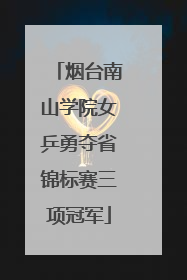 烟台南山学院女乒勇夺省锦标赛三项冠军