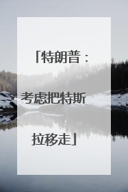 特朗普：考虑把特斯拉移走
