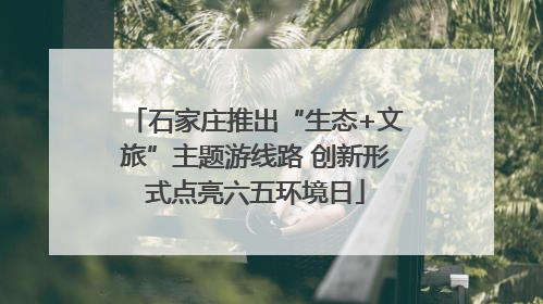 石家庄推出“生态+文旅”主题游线路 创新形式点亮六五环境日