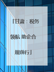 甘肃：税务领航 助企合规前行