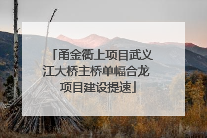 甬金衢上项目武义江大桥主桥单幅合龙 项目建设提速