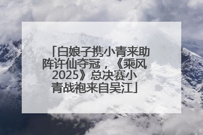 白娘子携小青来助阵许仙夺冠，《乘风2025》总决赛小青战袍来自吴江