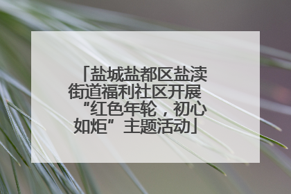 盐城盐都区盐渎街道福利社区开展“红色年轮，初心如炬”主题活动