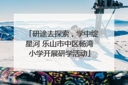 研途去探索，学中绽星河 乐山市中区杨湾小学开展研学活动