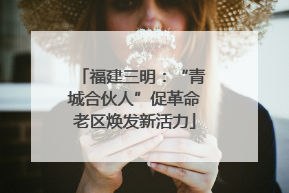 福建三明：“青城合伙人”促革命老区焕发新活力