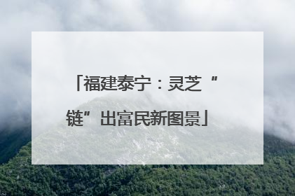 福建泰宁：灵芝“链”出富民新图景