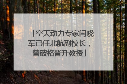 空天动力专家闫晓军已任北航副校长，曾破格晋升教授