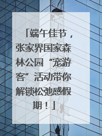 端午佳节，张家界国家森林公园“宠游客”活动带你解锁松弛感假期！