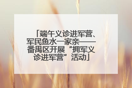 端午义诊进军营、军民鱼水一家亲——番禺区开展“拥军义诊进军营”活动