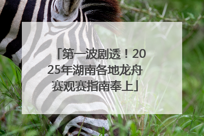 第一波剧透！2025年湖南各地龙舟赛观赛指南奉上
