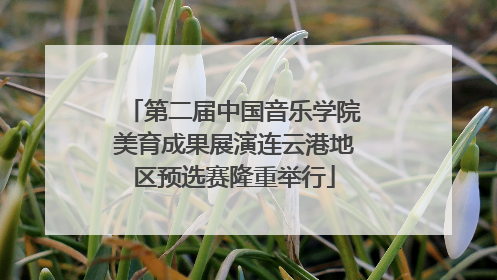 第二届中国音乐学院美育成果展演连云港地区预选赛隆重举行
