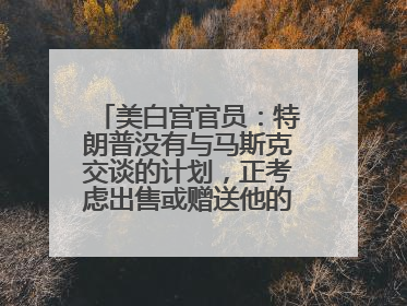 美白宫官员：特朗普没有与马斯克交谈的计划，正考虑出售或赠送他的红色特斯拉