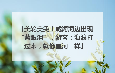 美轮美奂！威海海边出现“蓝眼泪”，游客：海浪打过来，就像星河一样