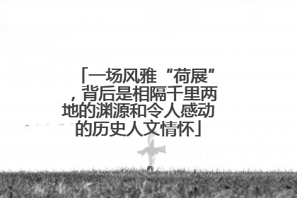 一场风雅“荷展”，背后是相隔千里两地的渊源和令人感动的历史人文情怀