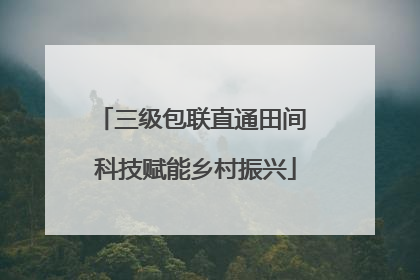 三级包联直通田间 科技赋能乡村振兴
