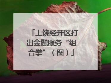 上饶经开区打出金融服务“组合拳”（图）