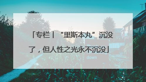 专栏丨“里斯本丸”沉没了，但人性之光永不沉没