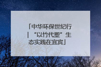 中华环保世纪行｜“以竹代塑”生态实践在宜宾