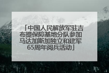 中国人民解放军驻吉布提保障基地分队参加马达加斯加独立和建军65周年阅兵活动
