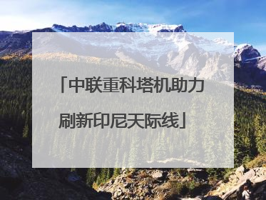 中联重科塔机助力刷新印尼天际线