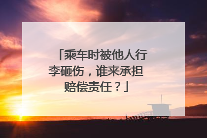 乘车时被他人行李砸伤，谁来承担赔偿责任？